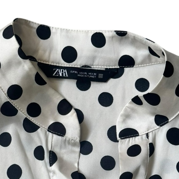 Zara Polka Dot button down size XL - Picture 3 of 5